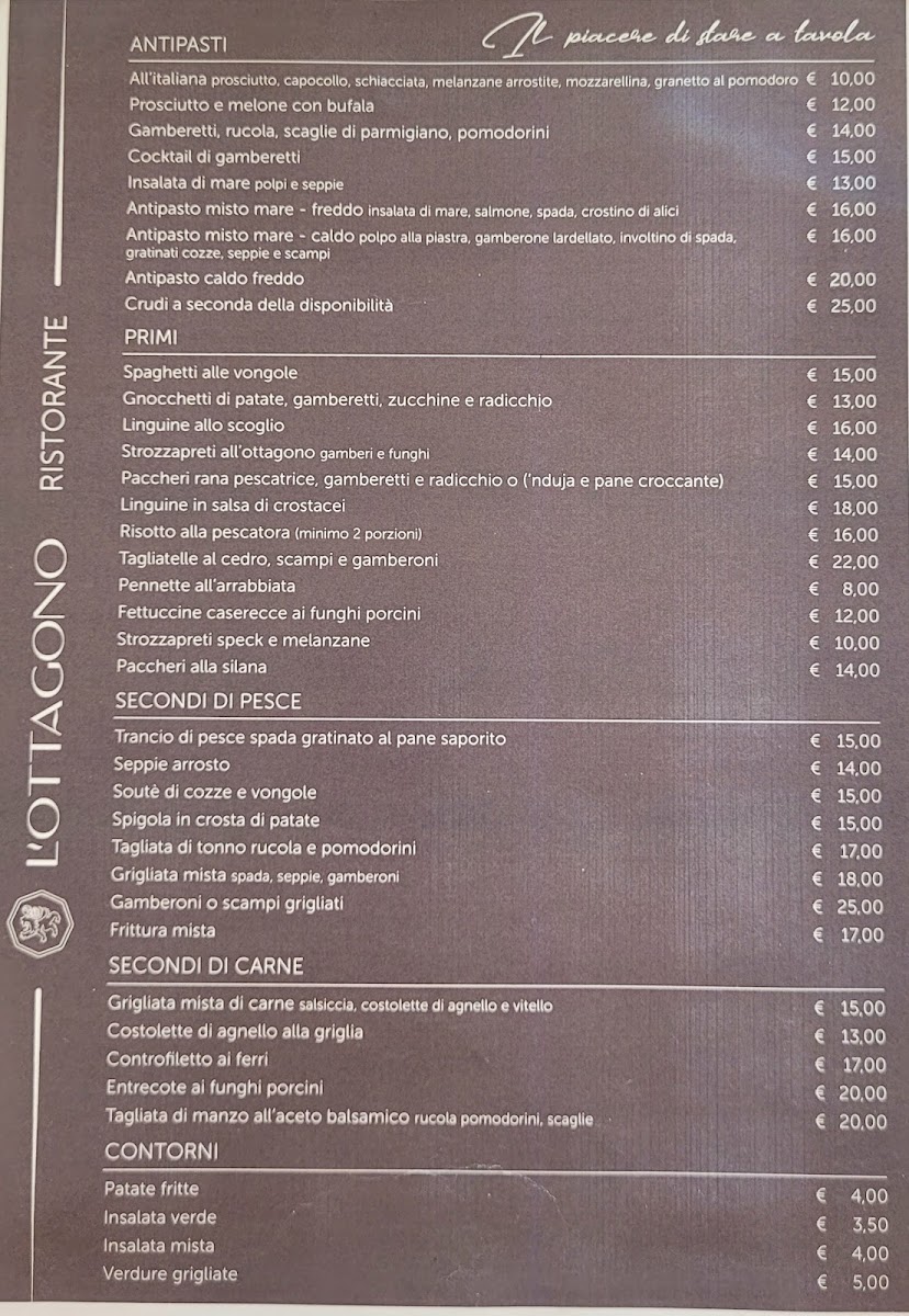 Menu L'ottagono Ricevimenti - Ristorante Pizzeria F.lli Verta-2